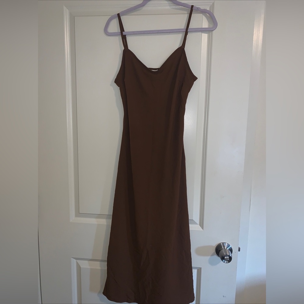 Brown sleak dress